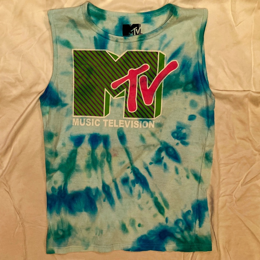 MTV Blue Tie-Dye Tank